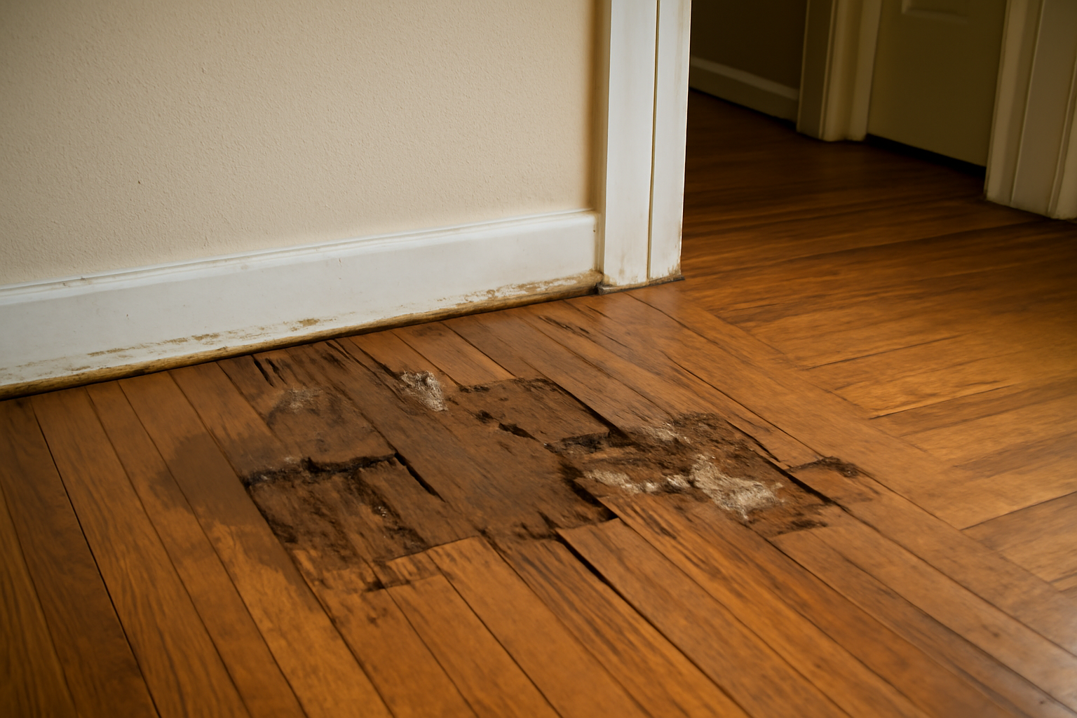 Hardwood Floor Water Damage Repair in Bath, OH